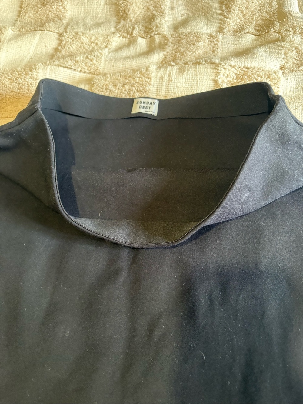 Aritzia Sunday Best pull on mini skirt black stretch size large - Picture 5 of 8